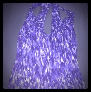 Charlotte Russe Purple & White Tye Dye tank top
